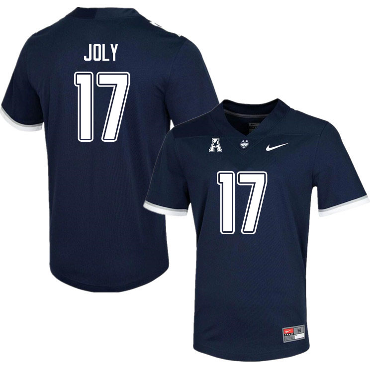 Men #17 Justin Joly Uconn Huskies College Football Jerseys Sale-Navy - Click Image to Close